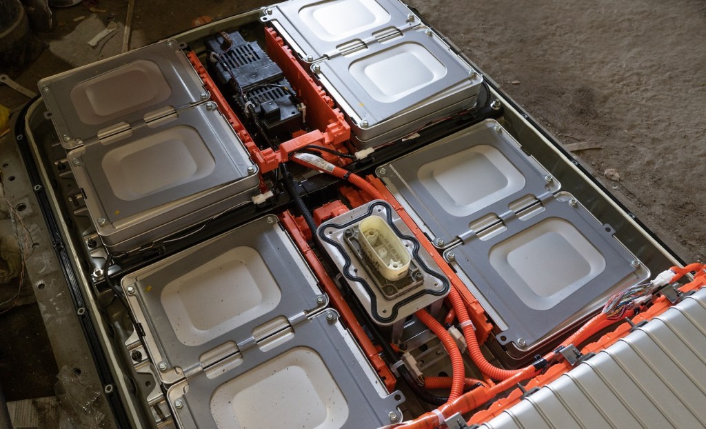 A battery from a Nissan Leaf.