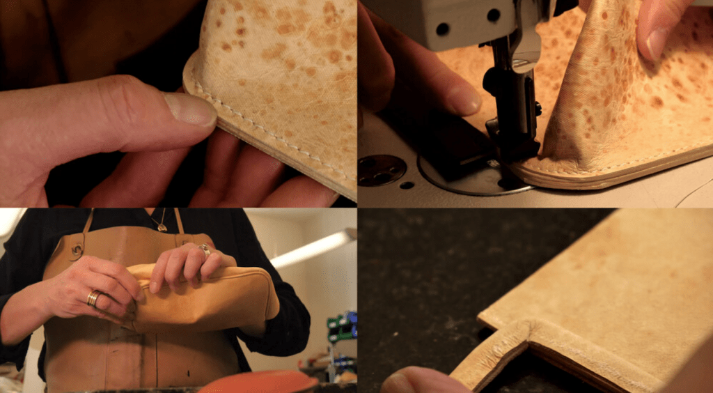 MycoWorks sends its mycelium material to Spain for "Rei-Tanning" processes.